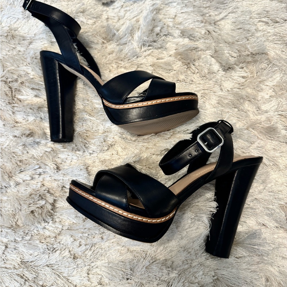 Elegant Black Women's Platform Heels